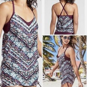 Athleta Athleta Marrakesh Side Scrunch Tankini side Ruching supportive underwire